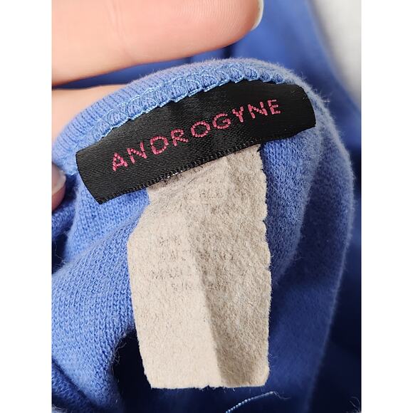 Vintage Blue Tank Top Halter Top Crop Androgyne Fairy Whimsy Going Out - Picture 4 of 4